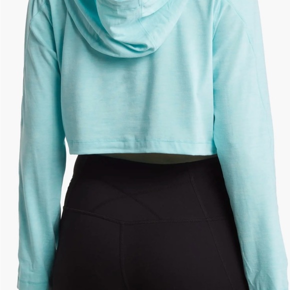 90 DEGREE BY REFLEX nwt Half Zip Pullover Hoodie Htr Aruba Blue. XXL - Picture 3 of 16